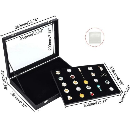 Havendro Display Case Shadow Box Badge Storage Display Storage