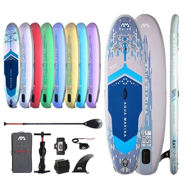 Aqua Marina Ray 11'0" TPU Inflatable Paddleboard with Advanced Illumination System