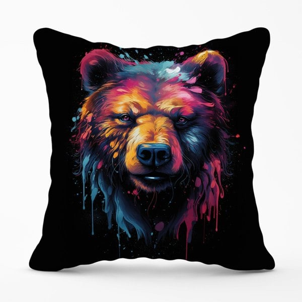 Warren Reed Splashart Bear Face Cushions