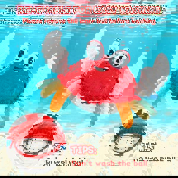 deAO Plush Dancing Crab Toy - Musical Crawling Crab with Lights & Sounds, Interactive Sensory Toy for Toddlers 18M+