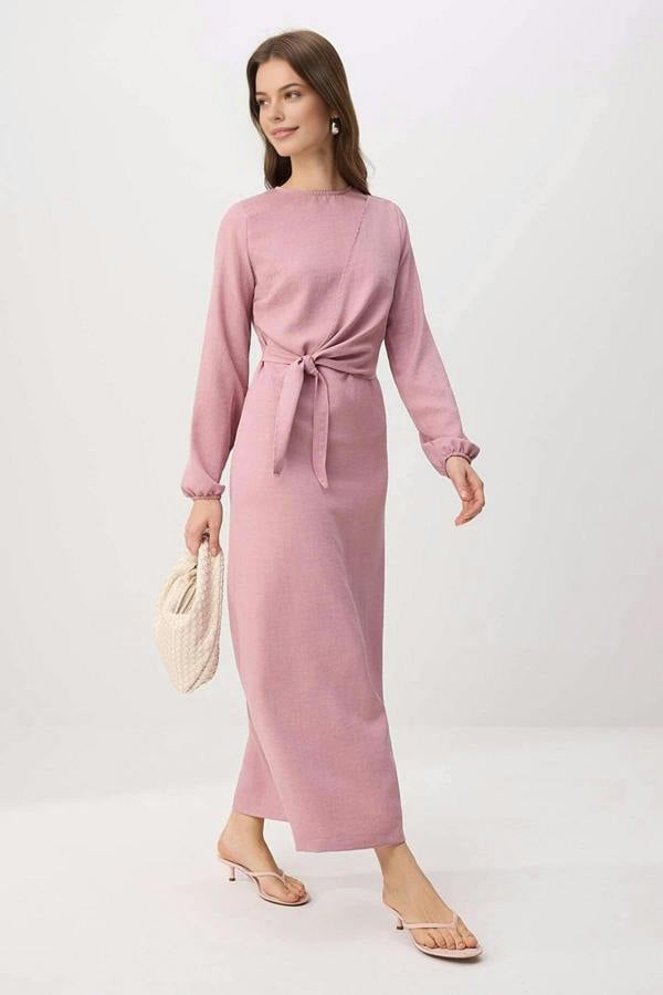 Hoxton Gal Linen-Look Woven Dress