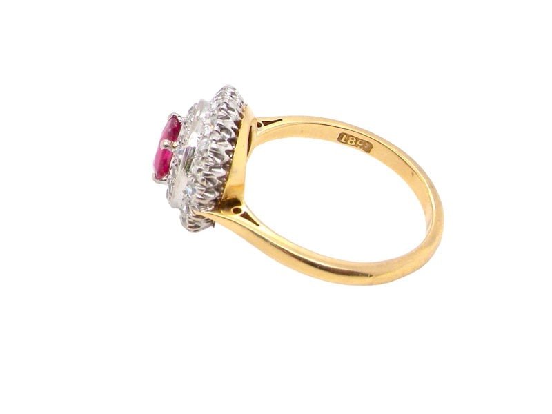 Vintage Tom A ruby and diamond cluster ring