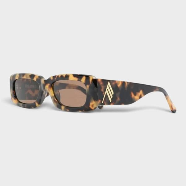 The Attico Linda Farrow Tortoiseshell Patterned Sunglasses Havana Brown