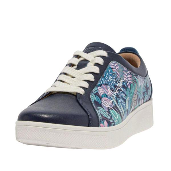 Fit Flop Womens/Ladies Jim Thompson Leather Trainers - Blue - 