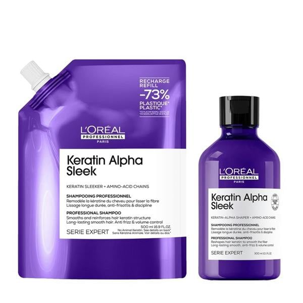 L'Oréal Professionnel&nbsp; DUO Keratin Alpha Sleek Shampoo Refill Duo
