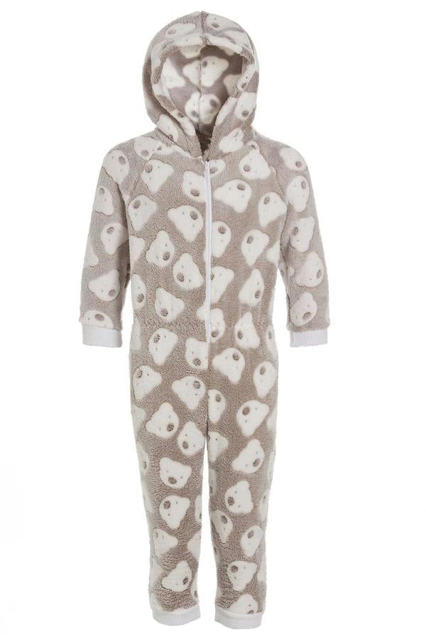 Mink Supersoft Knitted In Bear Design Childrens Onesie