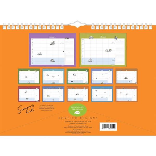 Simon's Cat A4 Family Planner 2027, Family Planners, Week To View, Humour, Gift