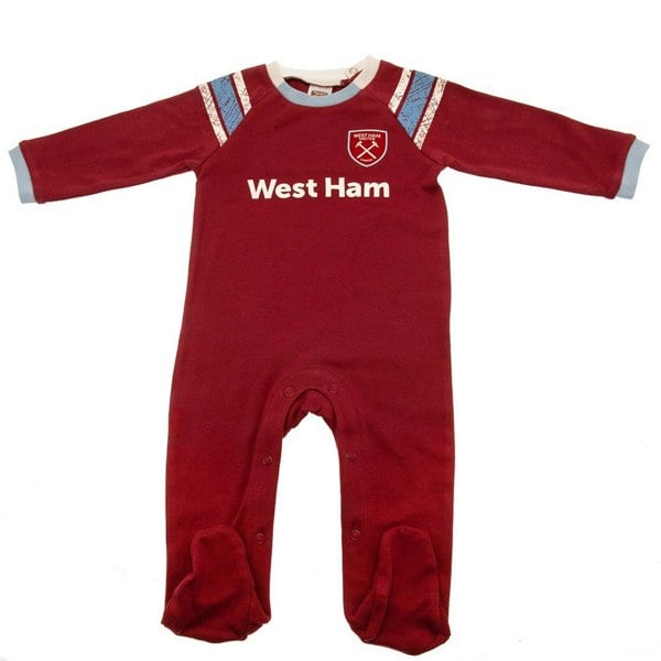 West Ham United FC Baby Sleepsuit - Claret Red/Blue