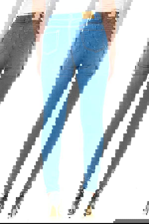 Smart Living Women's Stylish Skinny Fit High Waist Denim Jeans - Mid Wash