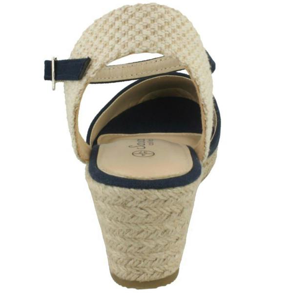 Savannah Ladies Savannah Mid Rope Wedge Espadrilles F2274