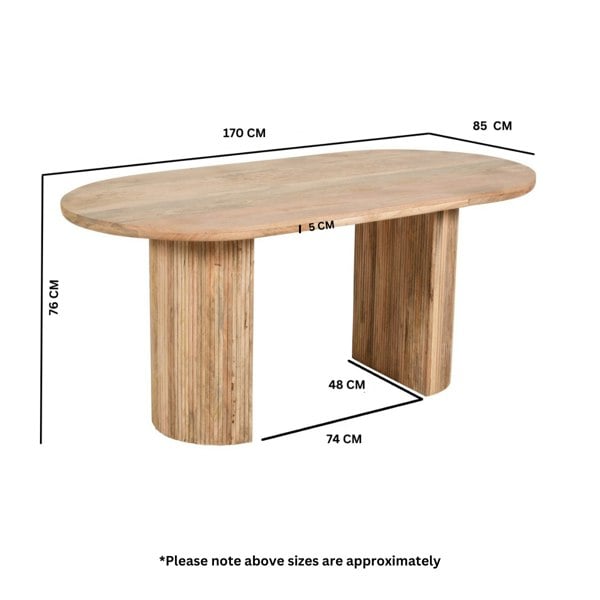 IH Design Niles Wooden Dining Table 170Cm