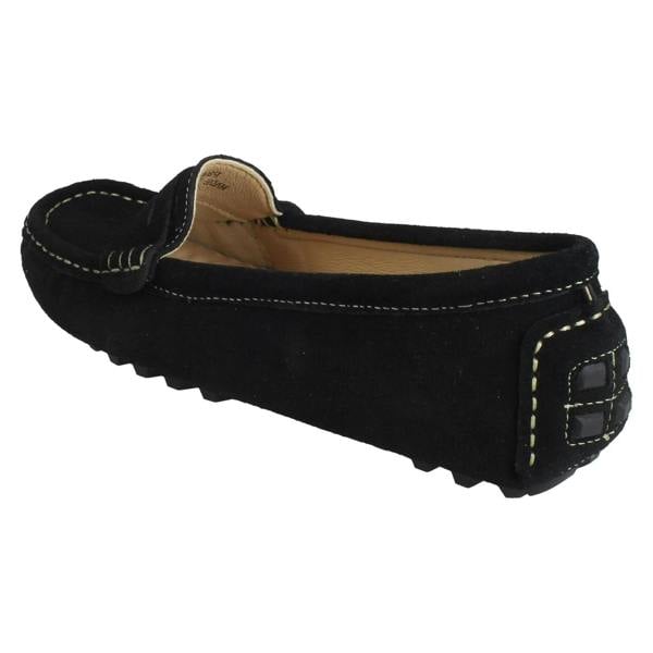 Down to Earth Ladies Down To Earth Suede Leather Slip On Moccasins F80593
