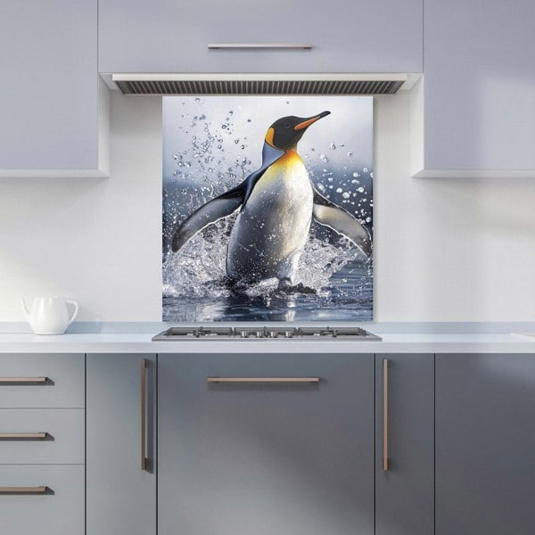 Warren Reed - Designer Regal Penguin in a Watery Burst Kitchen Splashback