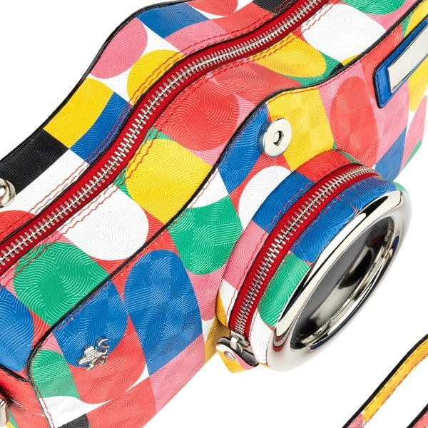 Embassy London Flash - Groovy - Camera shaped leather bag with zip closure and LED inside