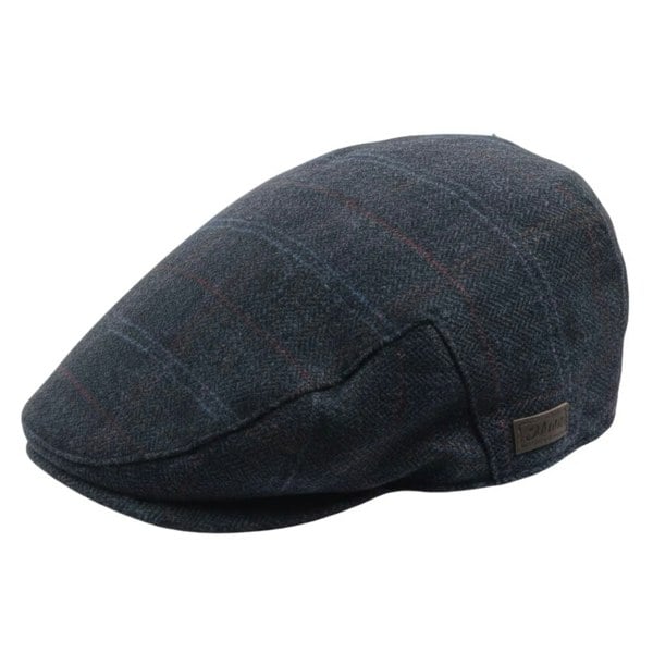 TruClothing Men's Wool Blend Herringbone Plaid Ivy Flat Cap