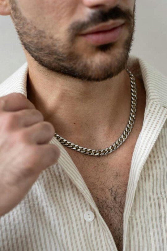 SVNX Woven Chain Necklace in Silver and Gold