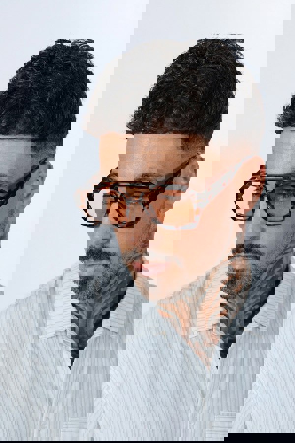 SVNX Tortoiseshell Navigator Sunglasses with Orange Lenses