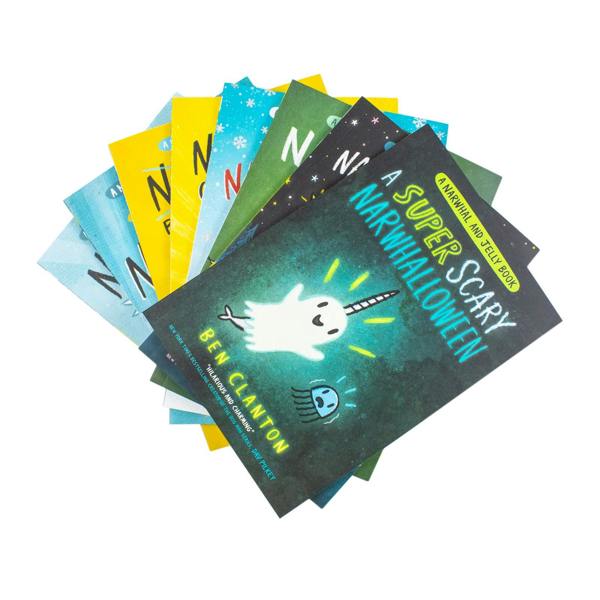 Narwhal and Jelly 8 Books Collection Set – Unicorn of the Sea & Funny Graphic Adventure Collection for Kids