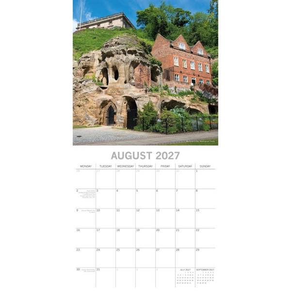 Nottinghamshire Calendar 2027, Wall Calendars, Month To View, Travel, Gift
