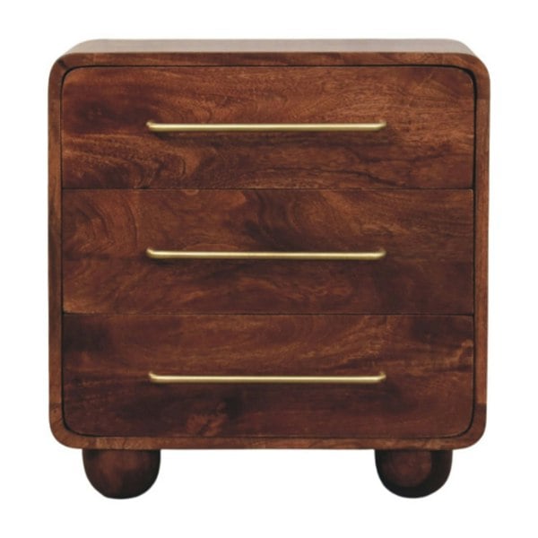 Artisan Furniture Solid Wood 3-Drawer Rounded Chest