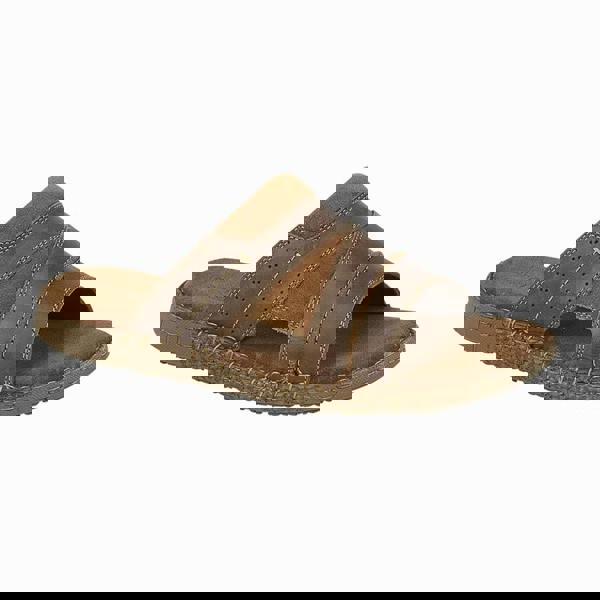 Roamers Mens Suede Sandals - Brown