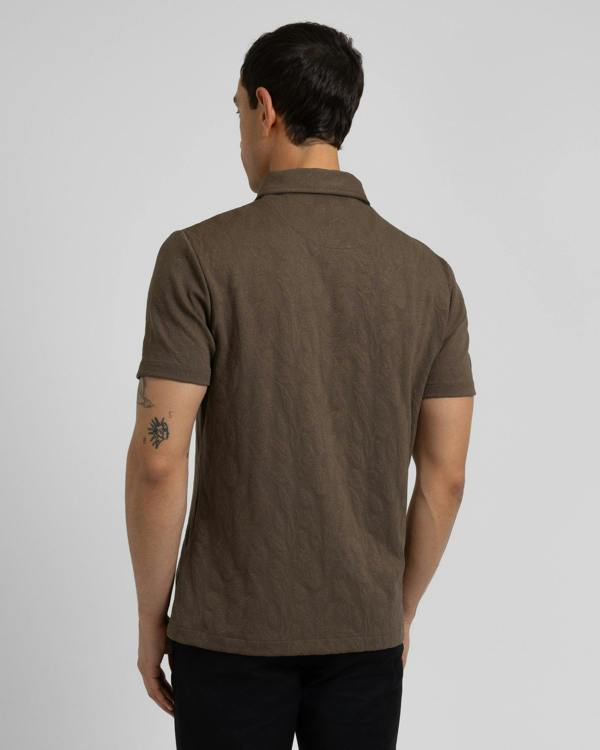 Steel & Jelly Norwood - Leaf Textured Polo Shirt