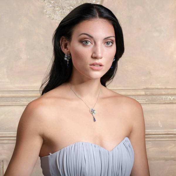Sterling Silver Blue Dragonfly Necklace for Women - namana.london