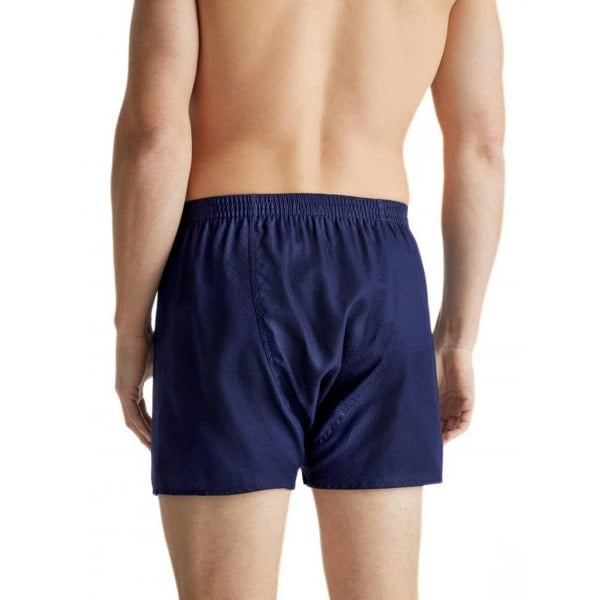 Derek Rose Lombard Jacquard Classic-Fit Cotton Boxer Shorts, Navy