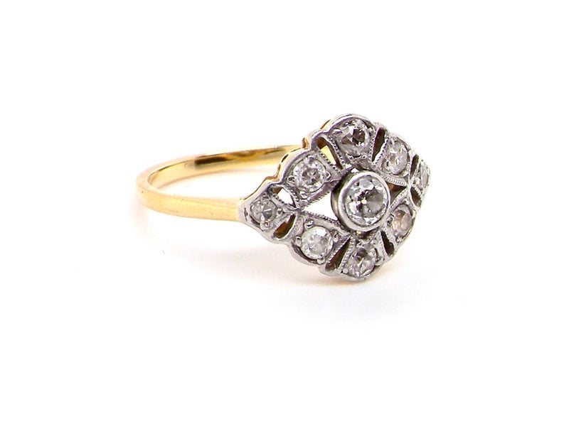 Art Deco cluster ring