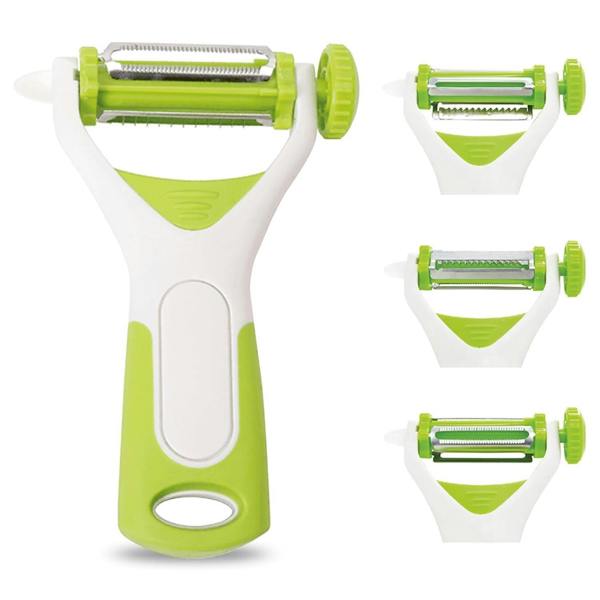 Top 3 3-in-1 Food Straight Julienne Serrated Peeler for Vegetables and Fruit