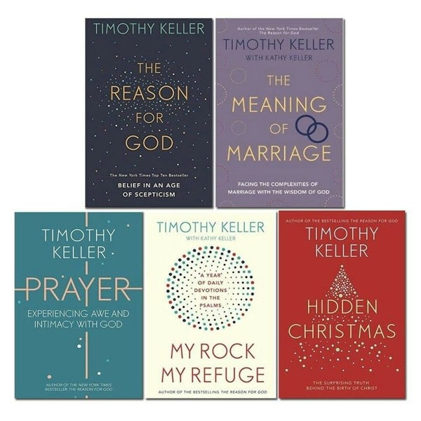 Timothy Keller 5 Book Set Hidden Christmas, Prayer, My Rock; My Refuge, The Reason For God & more