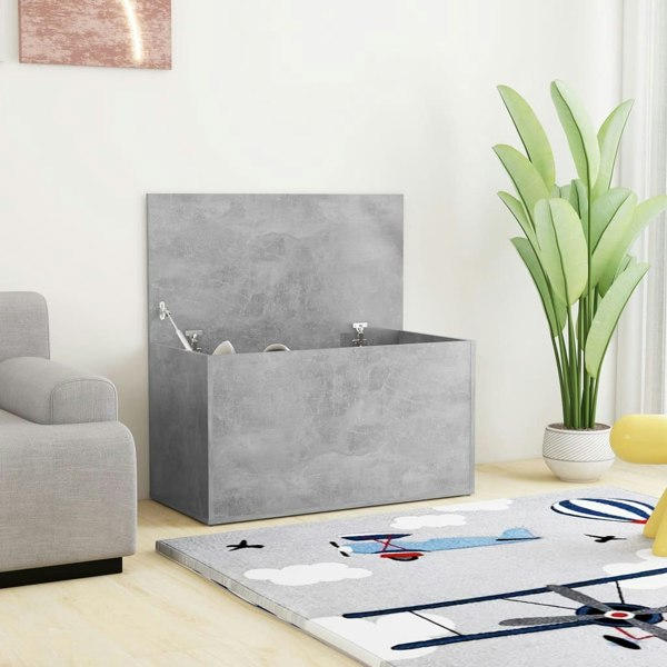 Berkfield Storage Chest Concrete Grey 84x42x46 cm Engineered Wood
