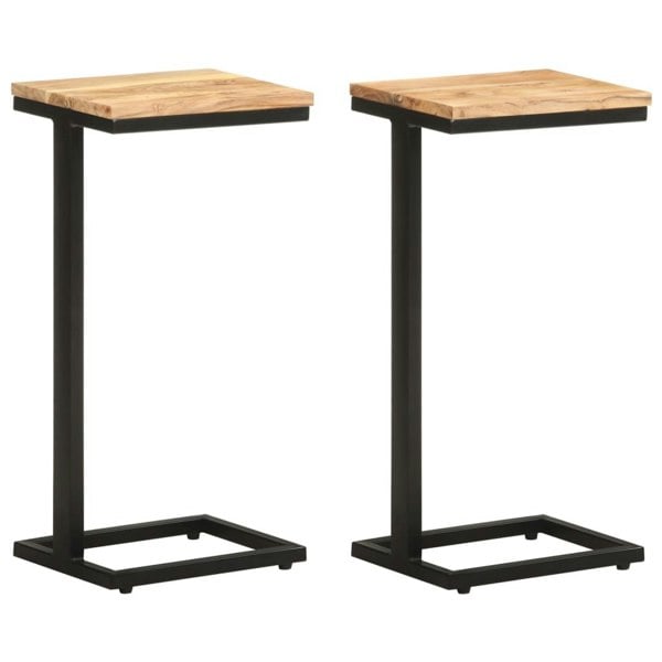 Berkfield Side Tables 2 pcs 31.5x24.5x64.5 Solid Acacia Wood