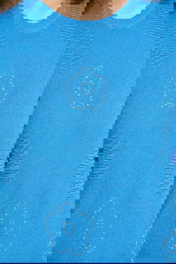 Mudflower Floral Sequin Embellished Knitted Jumper