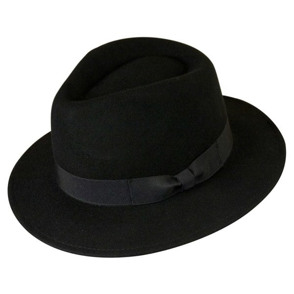 Gamble & Gunn Black Felt Fedora