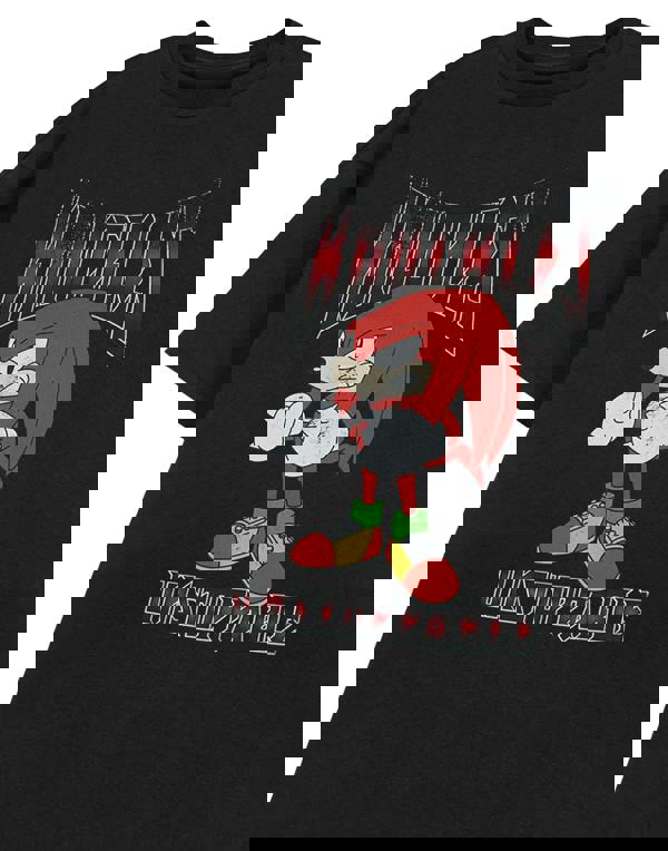 Sonic the Hedgehog Mens Black Knuckles Short Sleeved T-Shirt