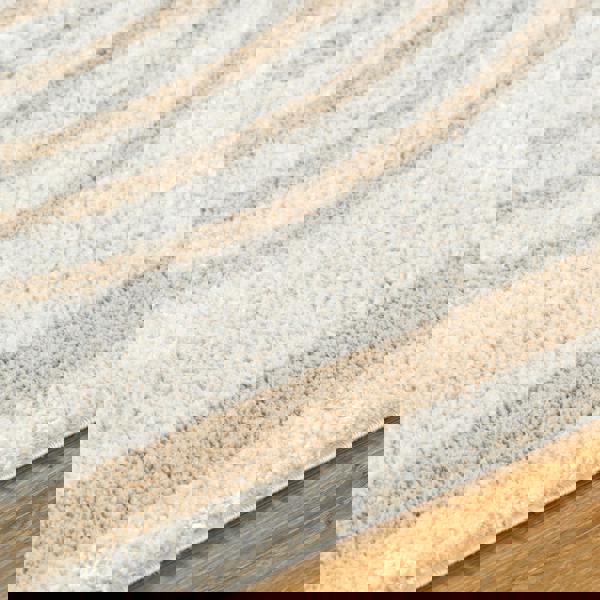 Livabliss Fossay Shag-Washable Beige Modern High Pile Rug