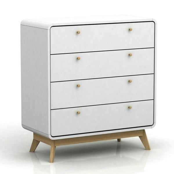 Dorel Home Cassie Chest with 4DR White White