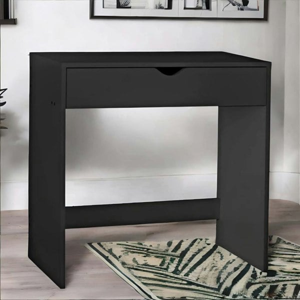 Rafaelo Mobilia 1 Drawer Make Up Dressing Table Black