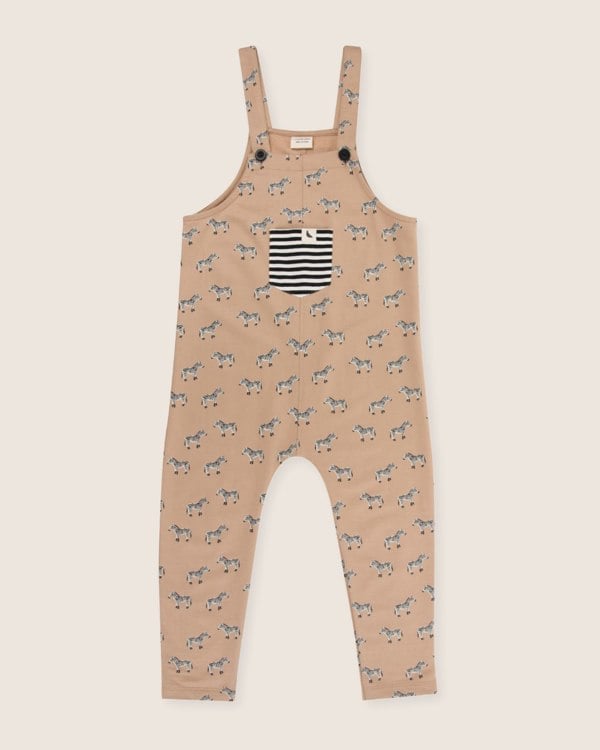Beige Zebra Print Dungarees - image 2