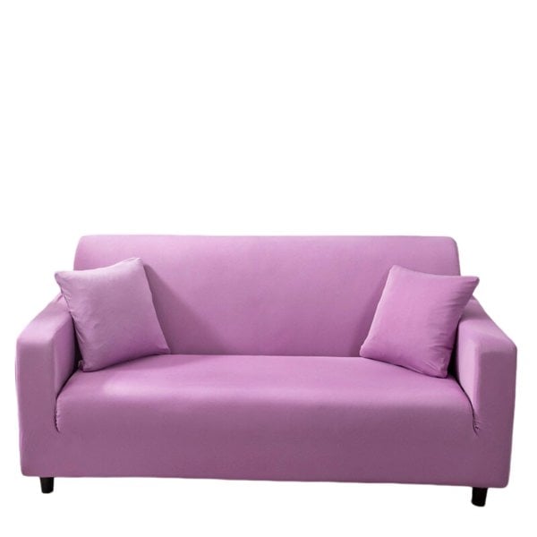Anyseat 4 Seater Sofa Cover Plain Light Purple Style and Protection For Living Room Sofa Chair Elastic Stretchable Slipcover