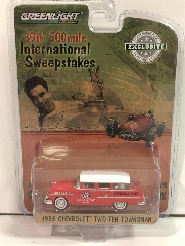1955 chevrolet two-ten townsman 500 mile sweepstakes 1:64 greenlight 30104