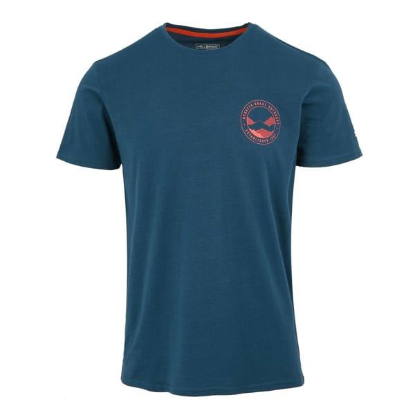 Regatta Mens Breezed V Mountain Back Print T-Shirt - Moonlight Denim - 