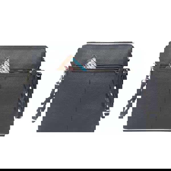 Assots London 'JEAN' Navy Real Soft Pebble Grain Leather Crossbody Bag