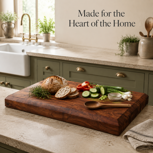 Downton Interiors Sussex Pro Chef Bevelled Edge Acacia Wood Chopping Board - Extra Large (70cm x 50cm)