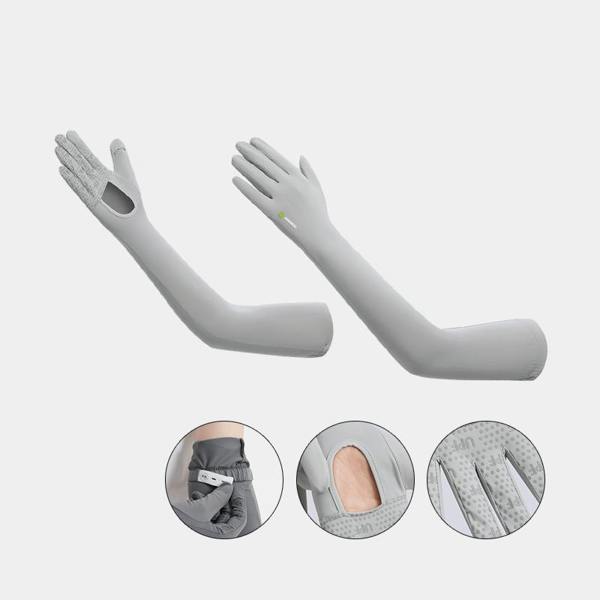 Anniou Full Arm UV Protection Sleeves - Grey