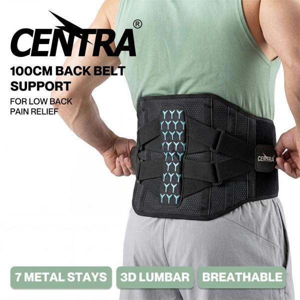 Centra Back Lumbar Support Belt Lower Back Brace for Lifting Work Pain Relief