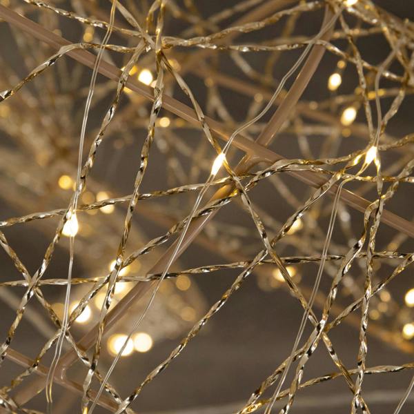 Samuel Alexander 1.3m Light up Gold Twist Christmas Standing Reindeer with 300 Warm White LEDs