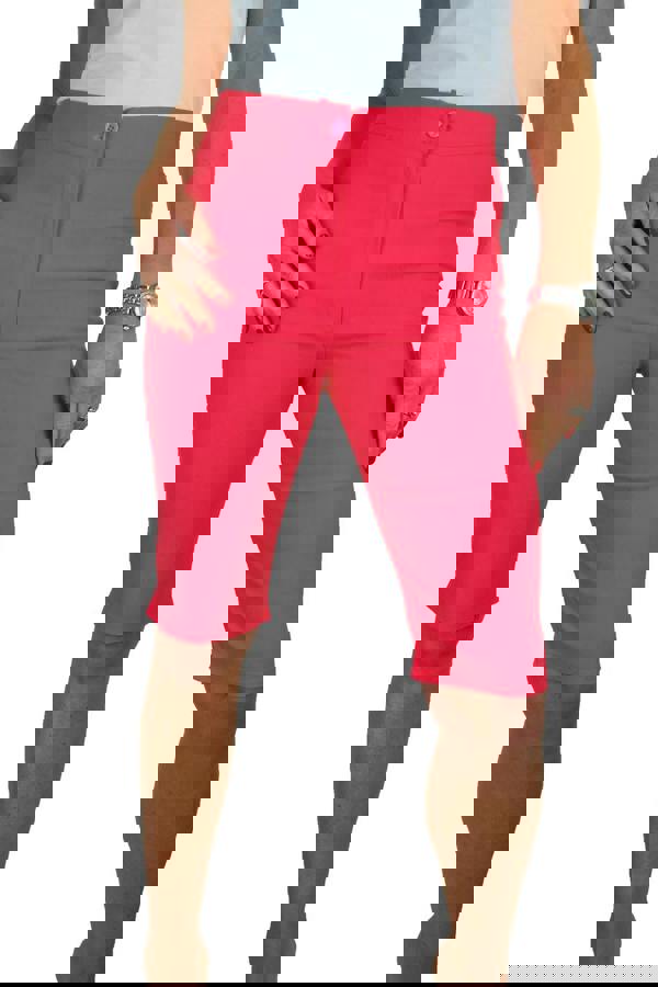 Paulo Due Women's Casual Stretch Knee Length Shorts