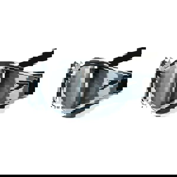 Speedo Fastskin Hyper Elite mirror swim goggles in silver and black with mirrored lenses